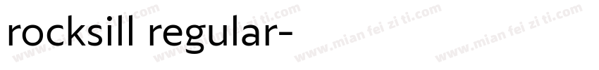 rocksill regular字体转换